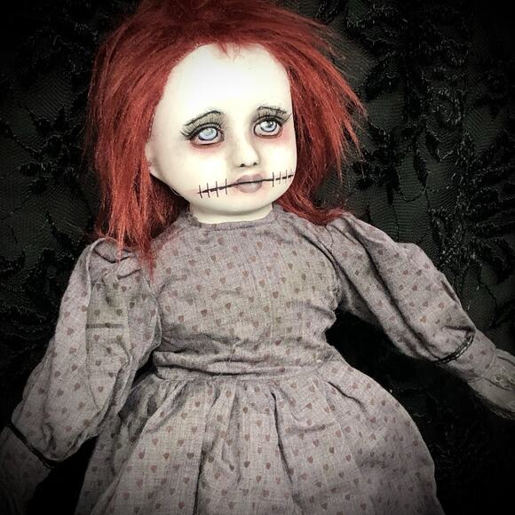 OOAK Creepy Odd 16” Haunted Ghost Doll Scary Halloween Horror Art Doll Prop - Picture 5 of 16